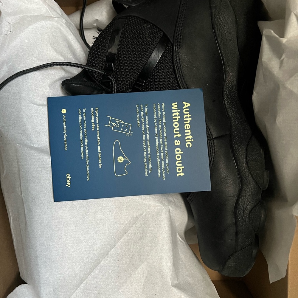 PRE-OWNED Men NIKE Air Jordan 6 rings WINTERIZED BOOTS TRIPLE BLACK